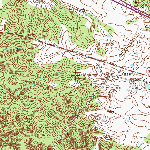 Topographic Map of Steinbaugh Cemetery, KY