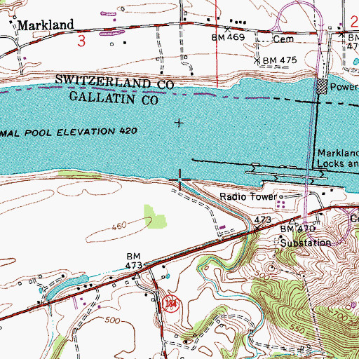 Topographic Map of Stephens Creek, KY