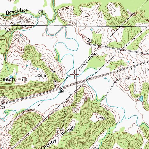 Topographic Map of Stephenson Branch, KY