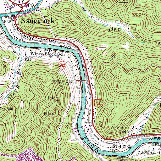 Topographic Map of Stepp Cemetery, KY