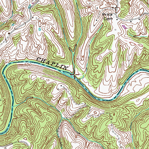 Topographic Map of Stevens Run, KY