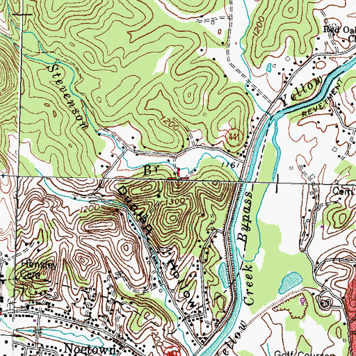 Topographic Map of Stevenson Branch, KY