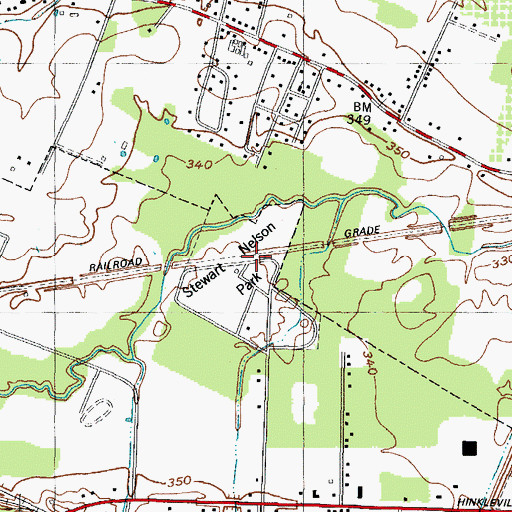 Topographic Map of Stewart Nelson Park, KY