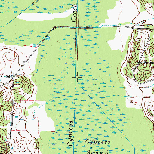 Topographic Map of Stice Creek, KY