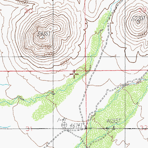 Topographic Map of Gillman Canyon, AZ