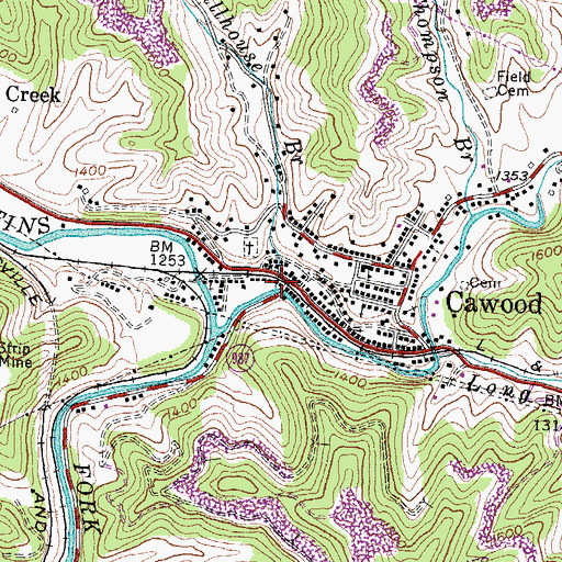 Topographic Map of Stillhouse Branch, KY