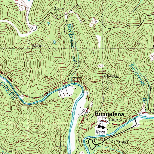 Topographic Map of Stillhouse Branch, KY