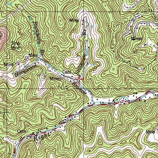 Topographic Map of Stillhouse Branch, KY