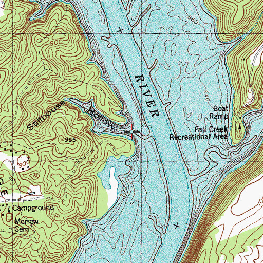 Topographic Map of Stillhouse Hollow, KY
