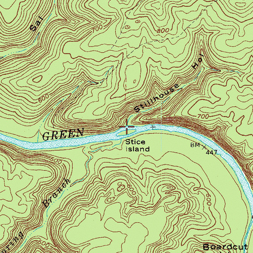 Topographic Map of Stillhouse Hollow, KY