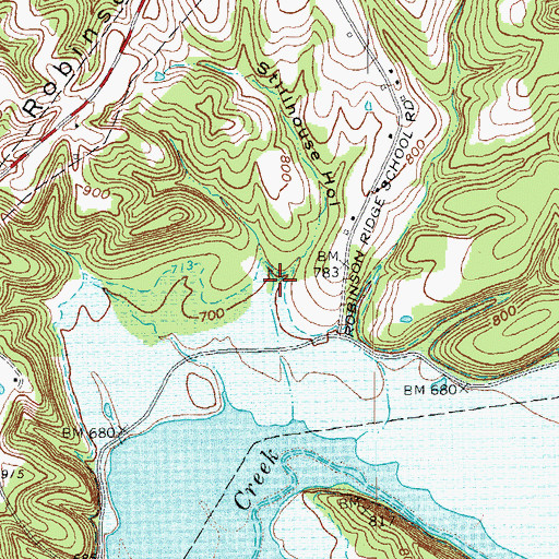 Topographic Map of Stillhouse Hollow, KY