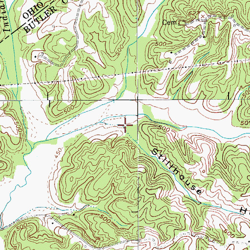 Topographic Map of Stillhouse Hollow, KY