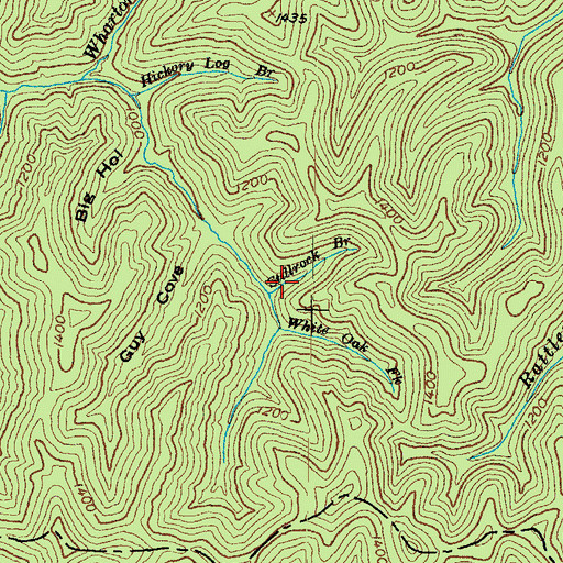 Topographic Map of Stillrock Branch, KY