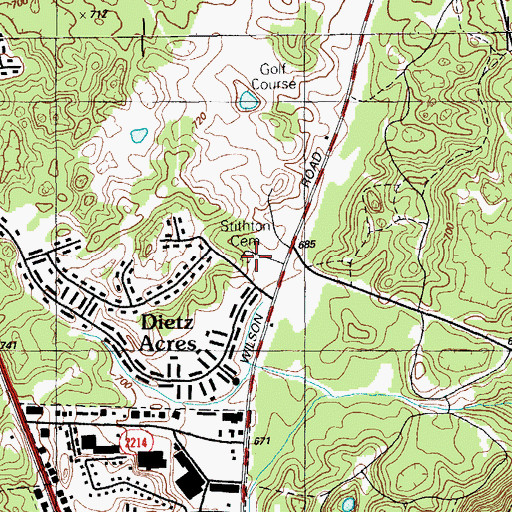 Topographic Map of Stithon Cemetery, KY