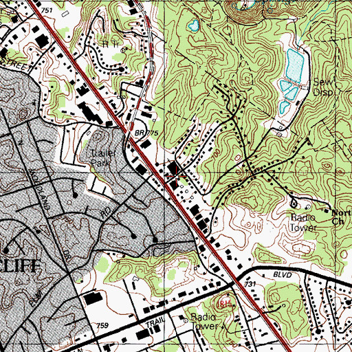 Topographic Map of Stithon Church, KY