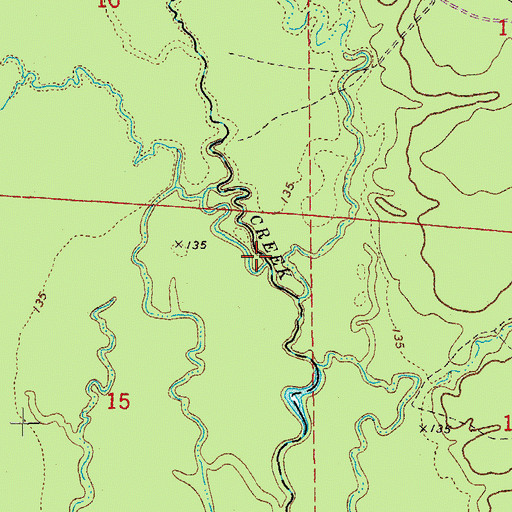 Topographic Map of Hurricane Creek, AR