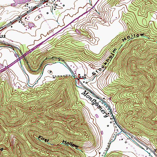 Topographic Map of Stockholm Hollow, KY
