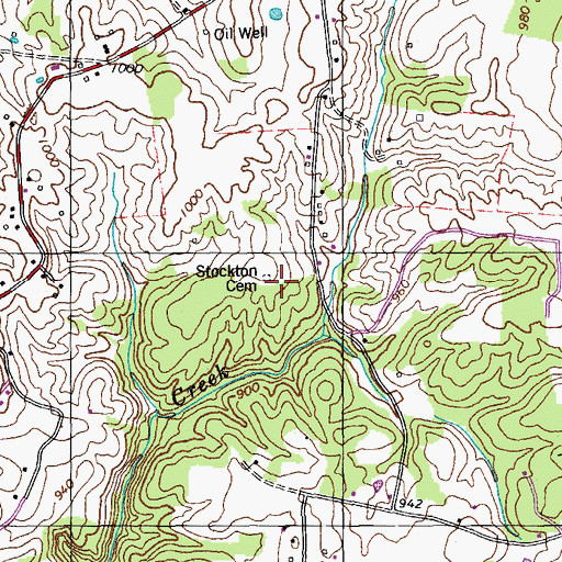 Topographic Map of Stockton Cemetery, KY