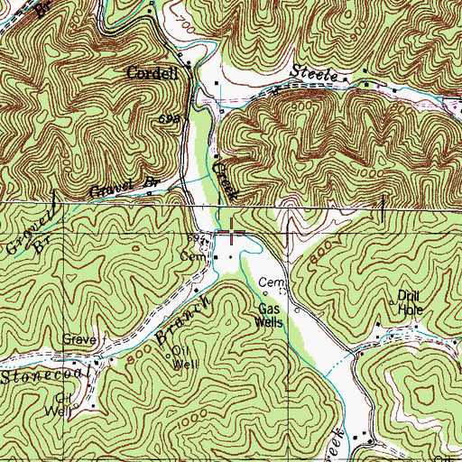 Topographic Map of Stonecoal Branch, KY