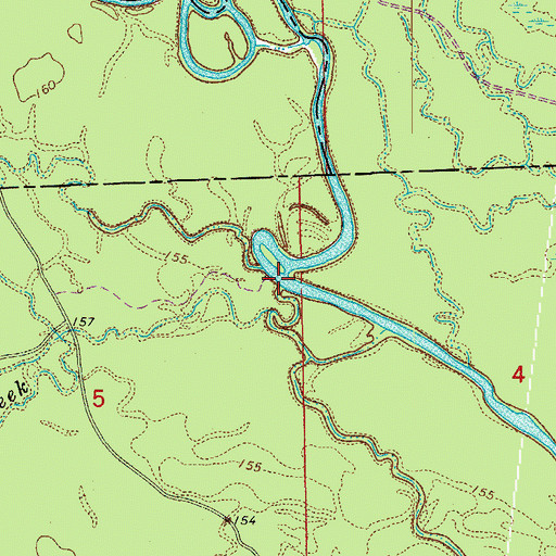 Topographic Map of Hurricane Creek, AR