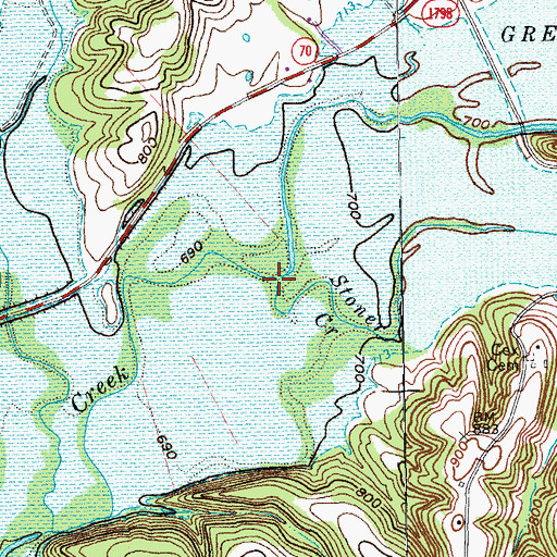Topographic Map of Stoner Creek, KY