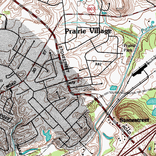 Topographic Map of Stonestreet School, KY