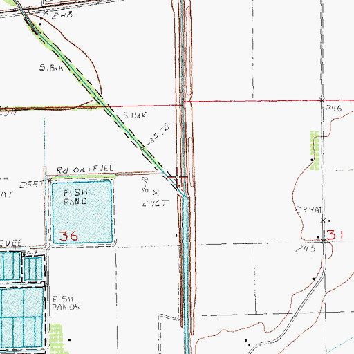 Topographic Map of Hurricane Creek, AR