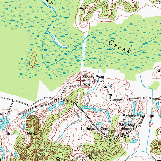 Topographic Map of Stoney Point Mine, KY
