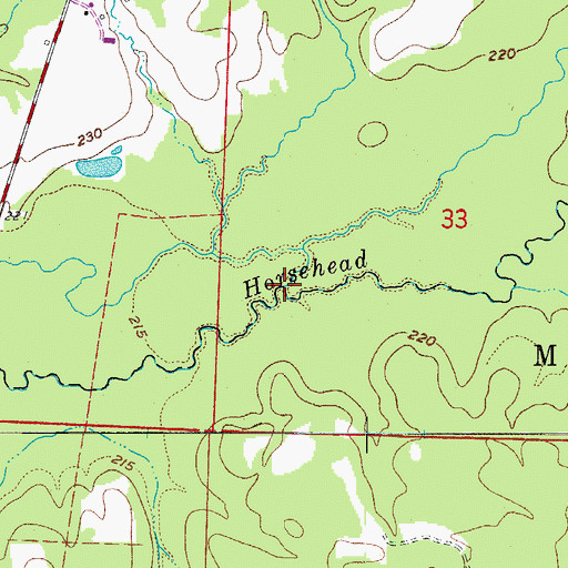 Topographic Map of Hurricane Creek, AR