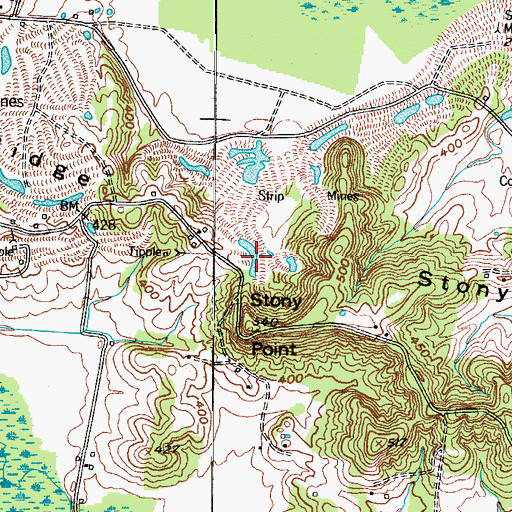 Topographic Map of Stony Ridge, KY