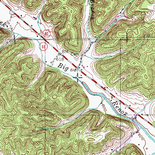 Topographic Map of Strange Branch, KY
