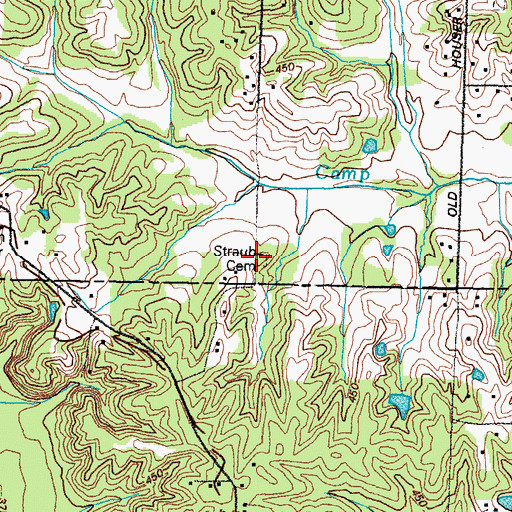 Topographic Map of Straub Cemetery, KY
