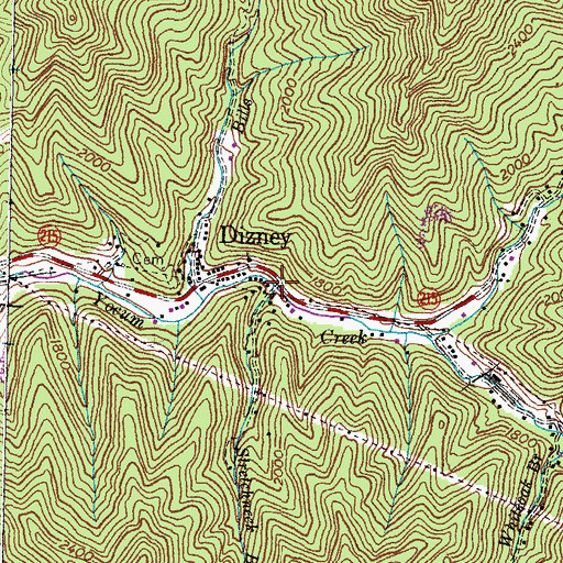 Topographic Map of Stretchneck Branch, KY