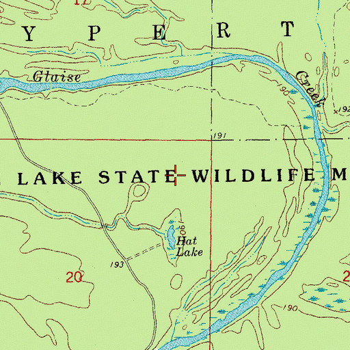 Topographic Map of Hurricane Lake State Game Area, AR
