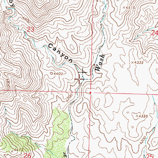 Topographic Map of Gilroy Canyon, AZ