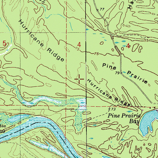Topographic Map of Hurricane Ridge, AR