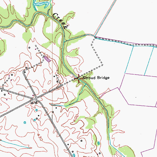 Topographic Map of Stroud Bridge, KY