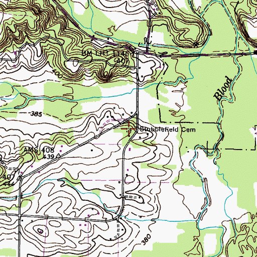 Topographic Map of Stubblefield Cemetery, KY