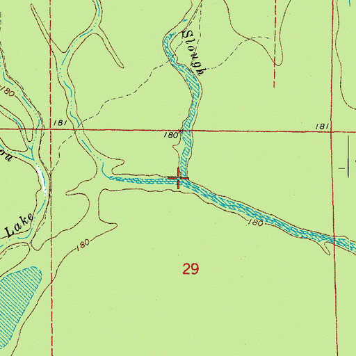 Topographic Map of Hurricane Slough, AR