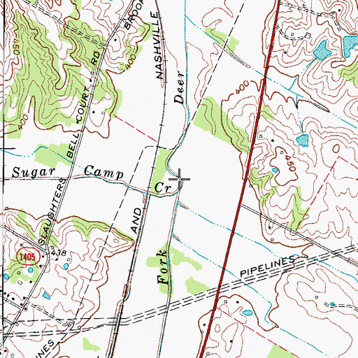 Topographic Map of Sugar Camp Creek, KY