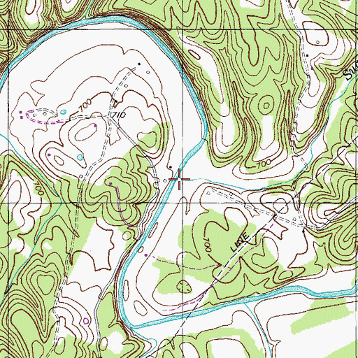 Topographic Map of Sugar Creek, KY