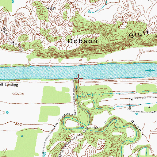Topographic Map of Sugar Creek, KY
