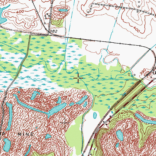 Topographic Map of Sugar Creek, KY