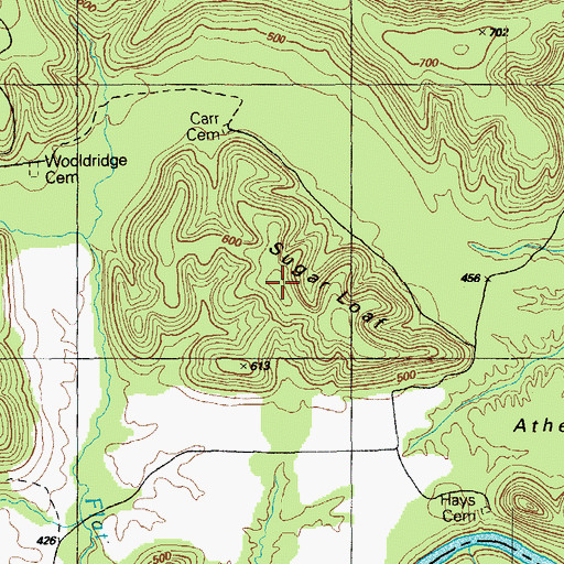 Topographic Map of Sugar Loaf, KY