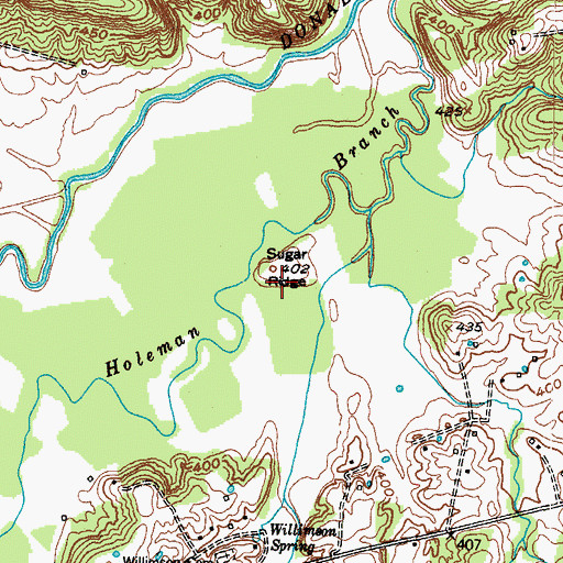 Topographic Map of Sugar Ridge, KY