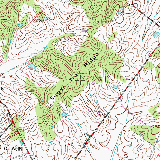 Topographic Map of Sugar Tree Ridge, KY