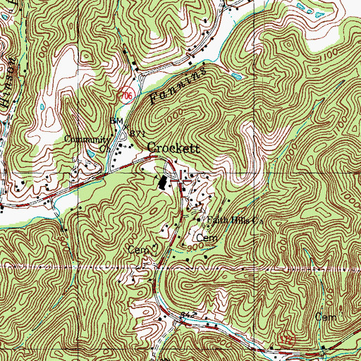 Topographic Map of Sulphur Spring Church, KY