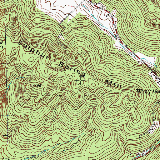 Topographic Map of Sulphur Spring Mountain, KY
