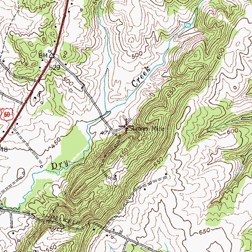 Topographic Map of Sumner Mine, KY