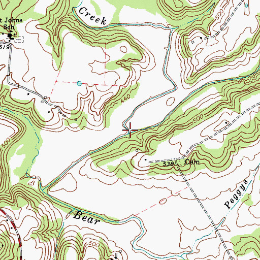 Topographic Map of Sunfish Creek, KY